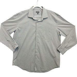 NWOT Van Heusen Men Shirts Long Sleeve Plaid Flex Regular Fit size XL 17.5